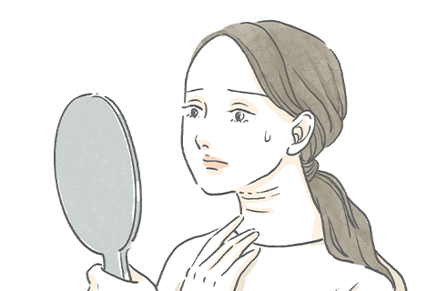 首のシワのイメージ